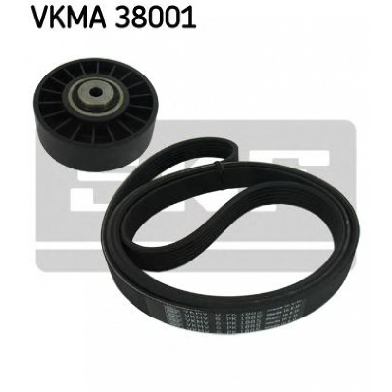 VKMA 38001 SKF Комплект доріжкового ремня (ролик, ремінь)